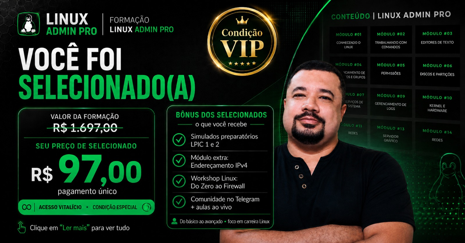 Condição VIP Linux Admin Pro